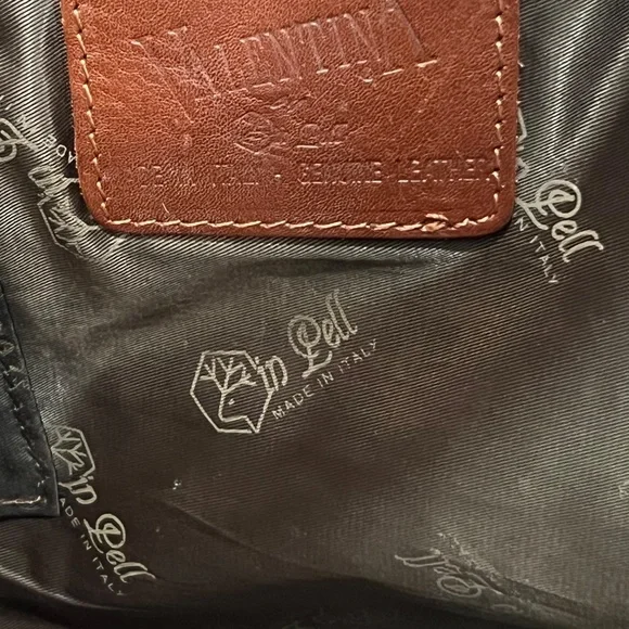 Valentina Large Brown Leather Tote Bag - Picture 13 of 14